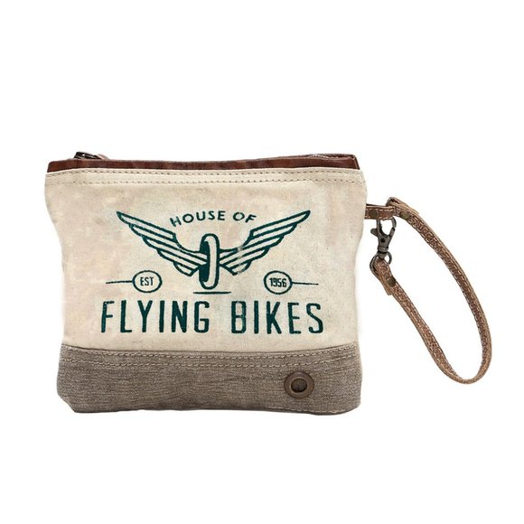 Myra Bag Handbags - Myra Bag  Flying Bikes Pouch